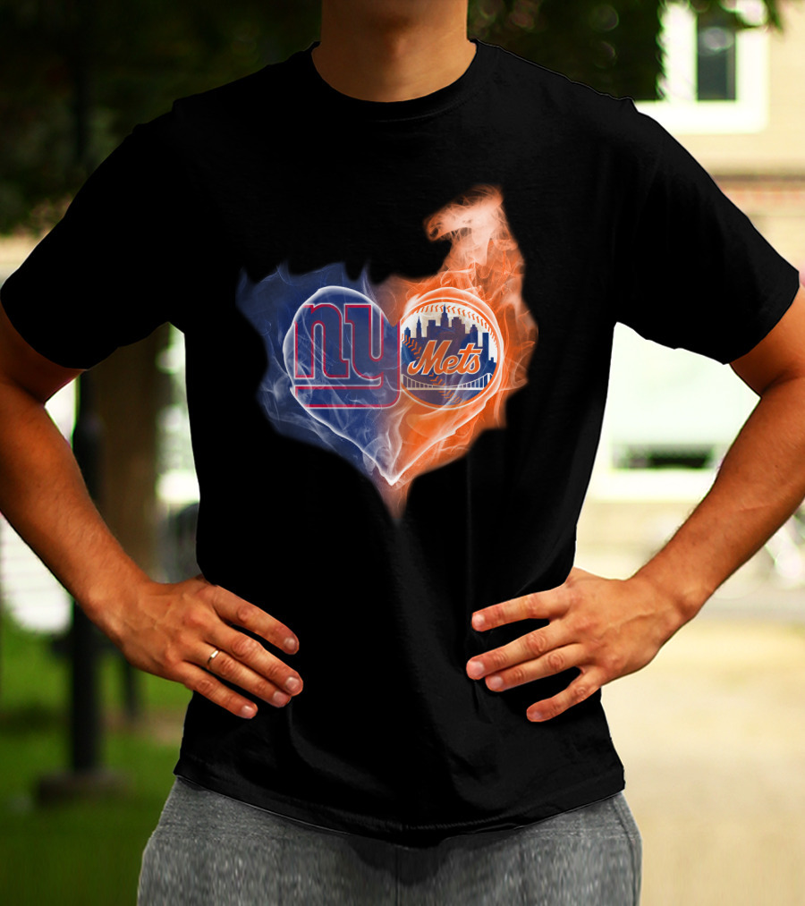 New York Giants Mets Heart T-Shirt