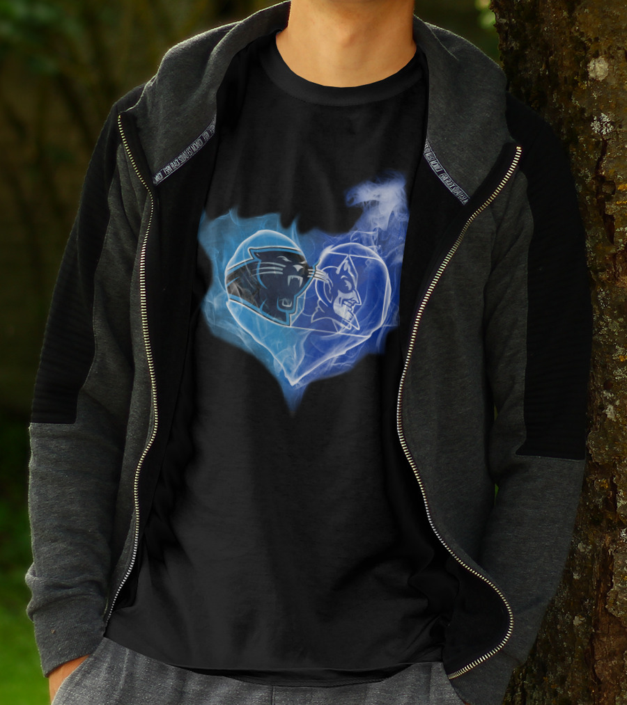 Panthers Duke Blue Devils Heart Fusion T-Shirt