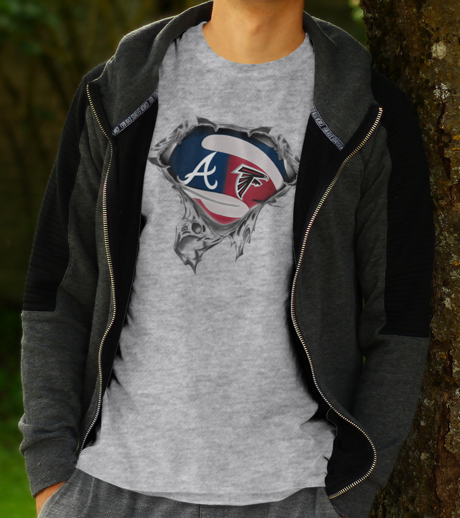Atlanta Braves Falcons Sports Combo T-Shirt