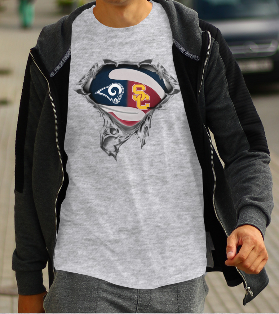 Rams Sc Trojan Logo Rip Effect T-Shirt