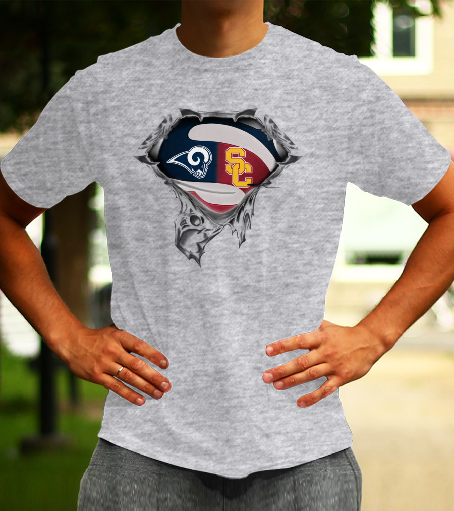 Rams Sc Trojan Logo Rip Effect T-Shirt