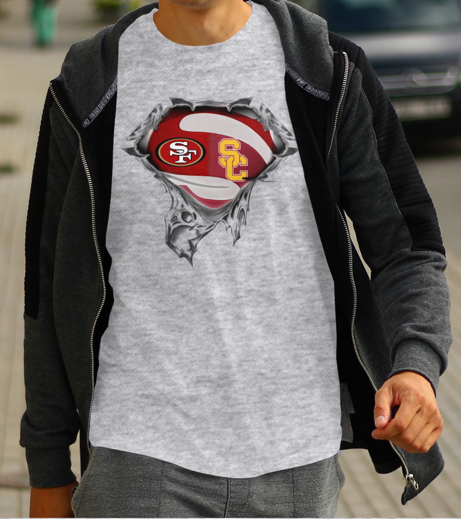 San Francisco 49ers Usc Trojans Crossover T-Shirt