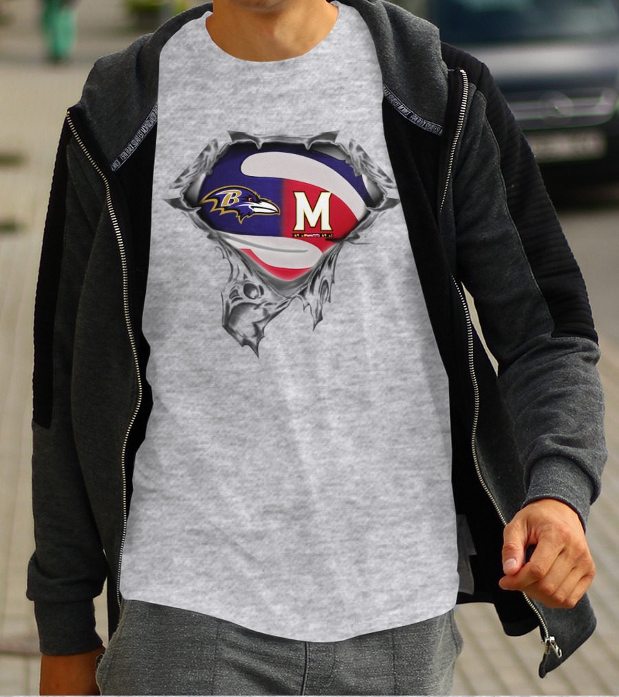 Baltimore Ravens Maryland Terrapins Crossover Super T-Shirt
