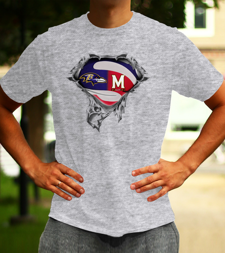 Baltimore Ravens Maryland Terrapins Crossover Super T-Shirt
