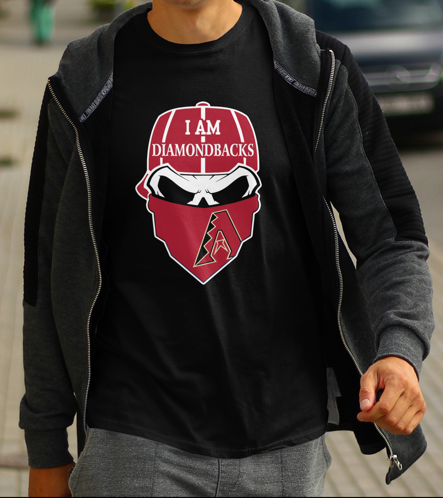 Arizona Diamondbacks I Am Diamondbacks Skull T-Shirt