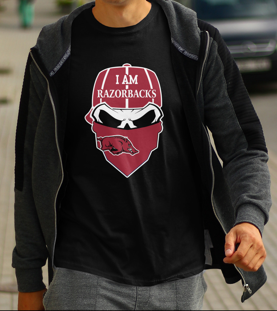 I Am Razorbacks Skull Arkansas Razorbacks T-Shirt