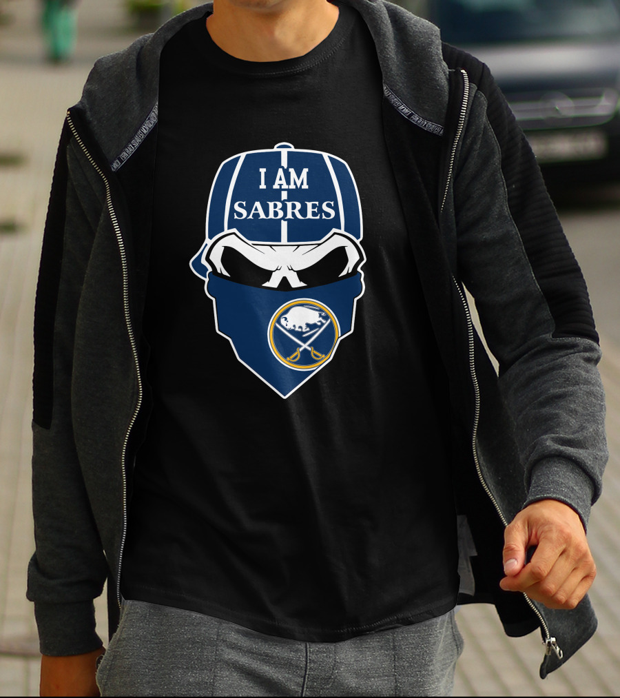 I Am Sabres Buffalo Sabres Skull T-Shirt