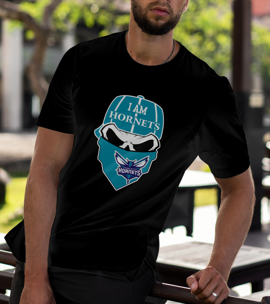 I Am Hornets Charlotte Hornets Skull T-Shirt