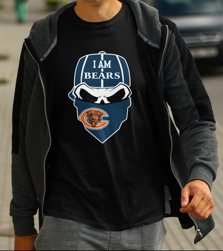 I Am Bears Chicago Bears Skull T-Shirt