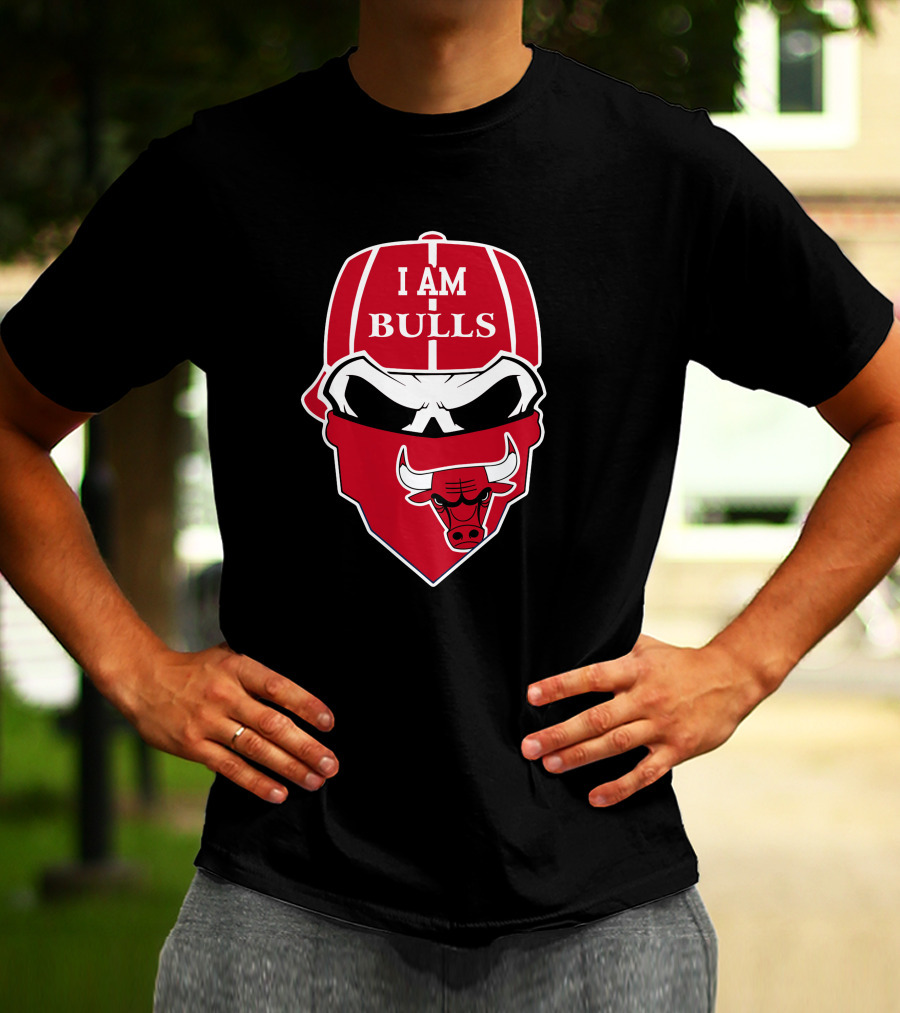 I Am Bulls Chicago Bulls Skull T-Shirt
