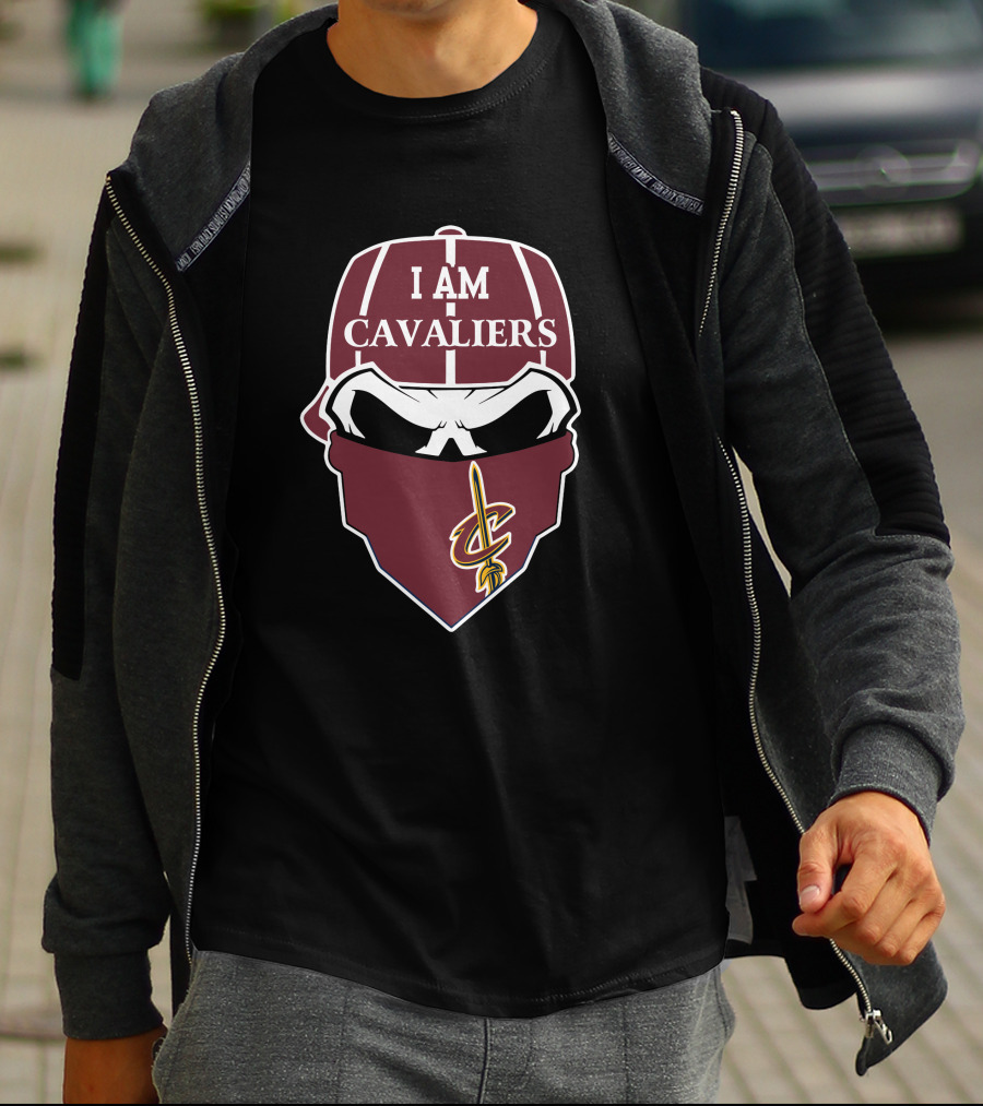 I Am Cavaliers Skull With Cleveland Cavaliers T-Shirt