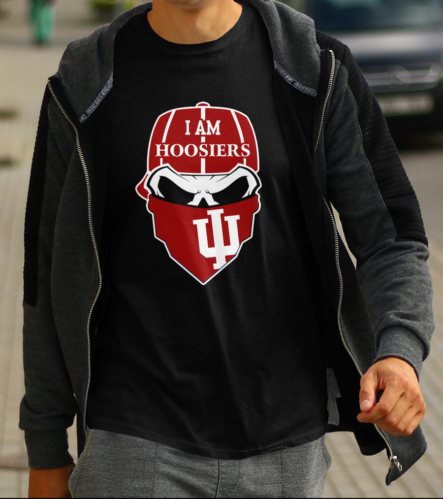I Am Hoosiers Skull Logo Iu Indiana T-Shirt