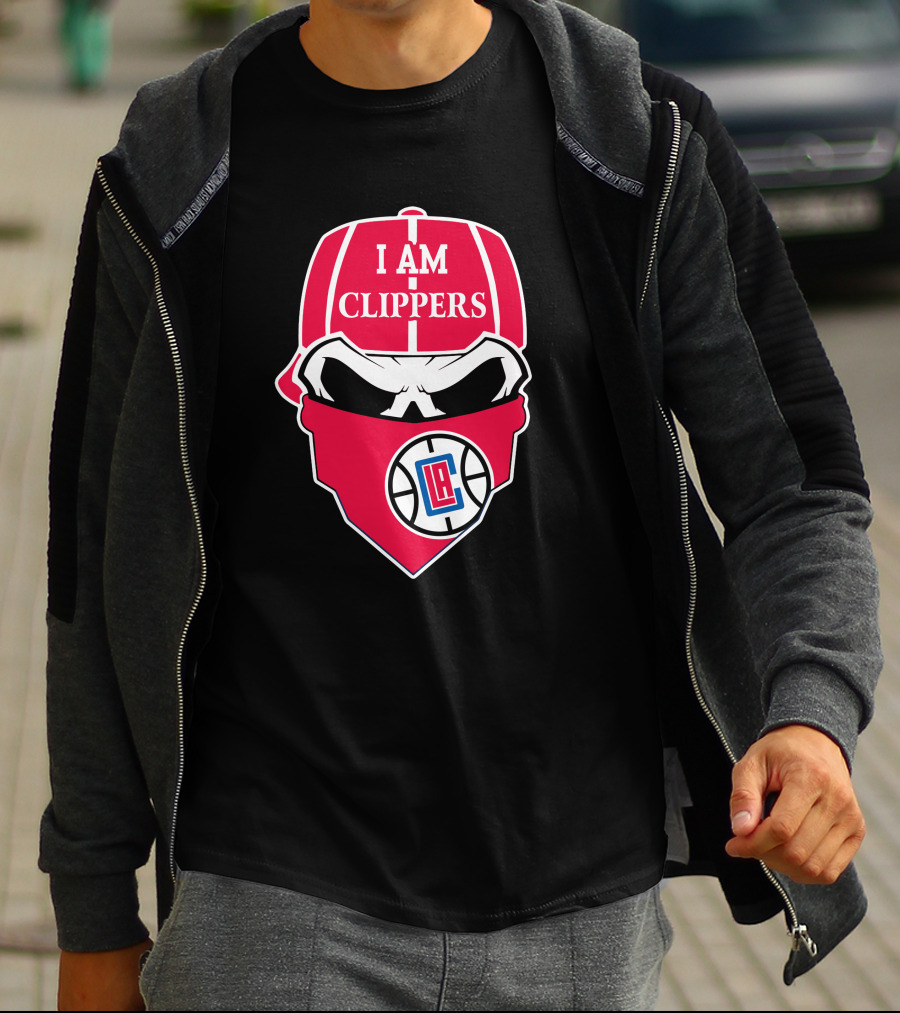 I Am Clippers La Clippers Skull T-Shirt
