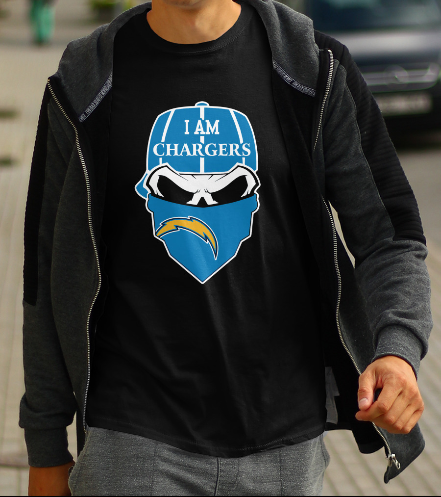 I Am Chargers Los Angeles Skull T-Shirt