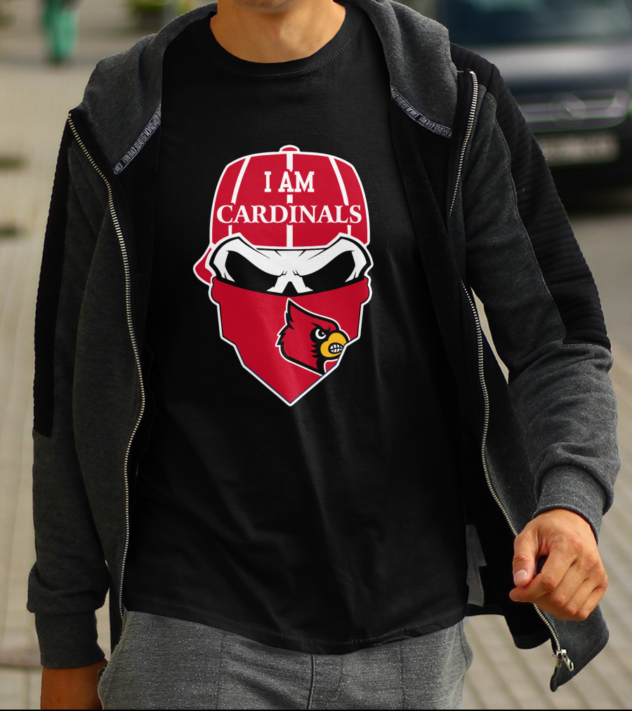 I Am Cardinals Louisville Cardinals Skull T-Shirt