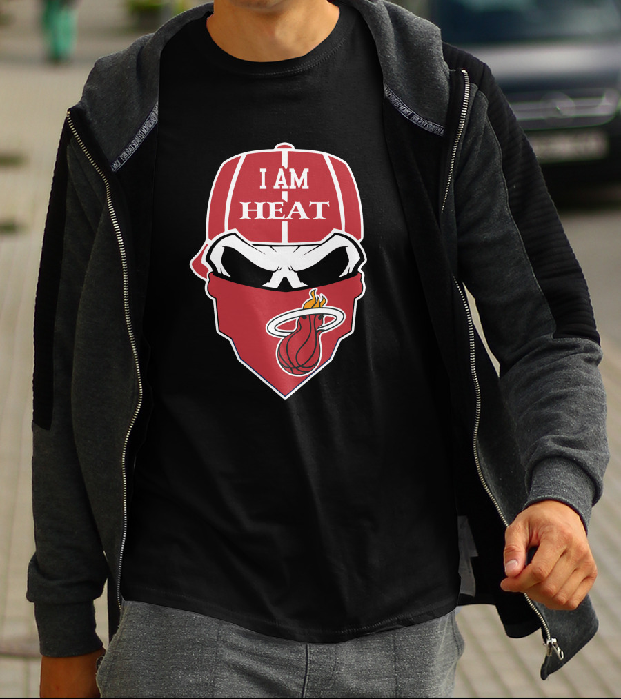 I Am Heat Miami Heat Skull T-Shirt