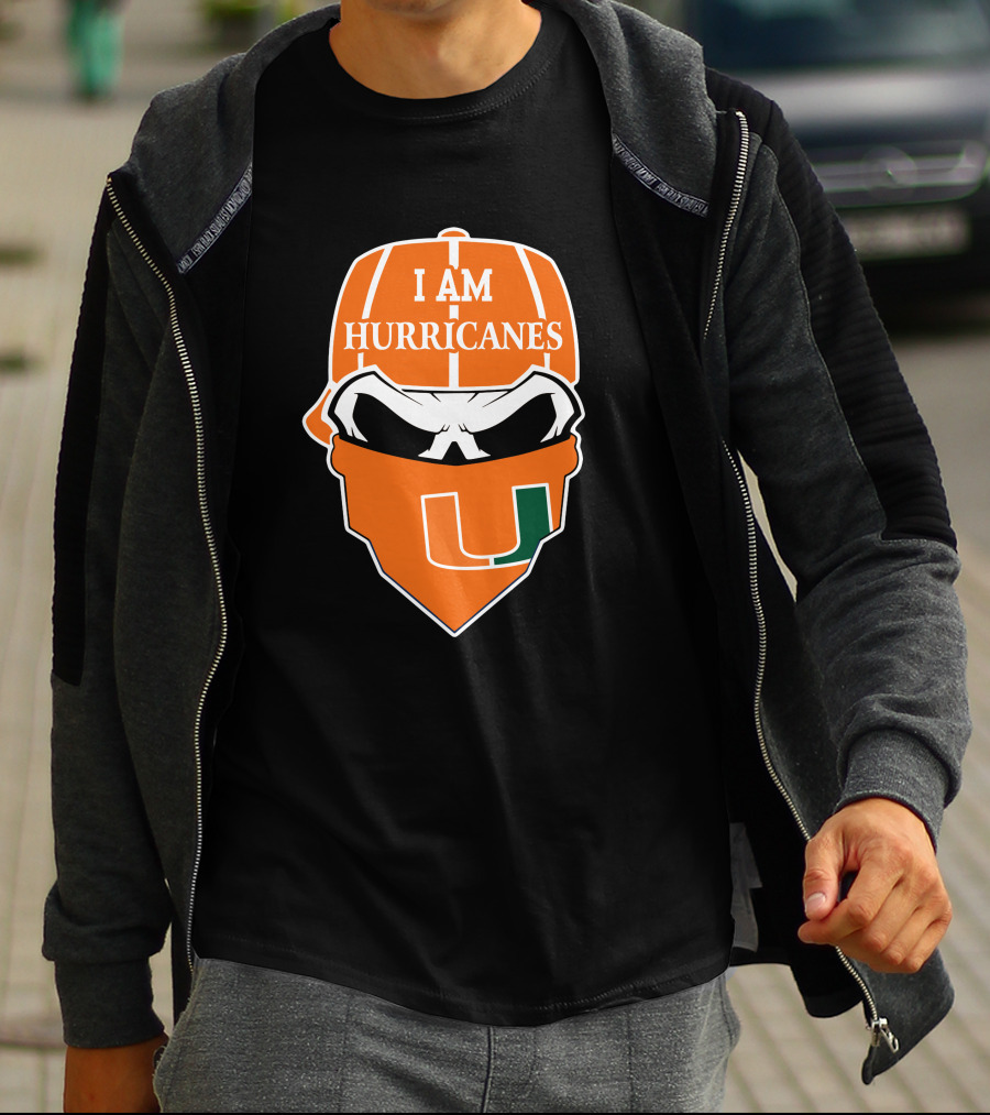I Am Miami Hurricanes Skull U T-Shirt