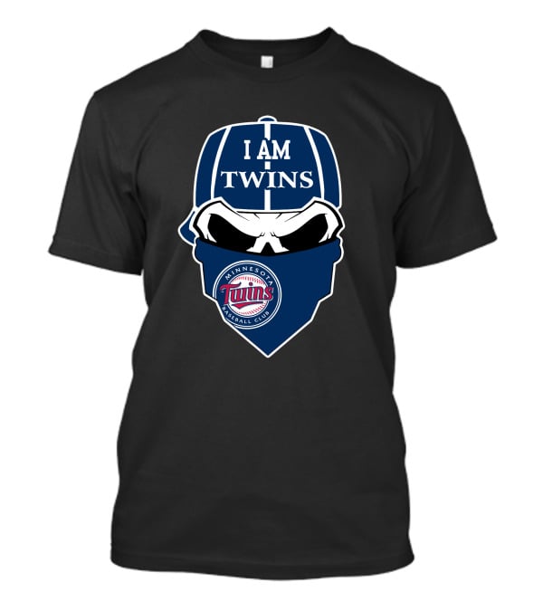 I Am Twins Minnesota Baseball Club Skull T-Shirt