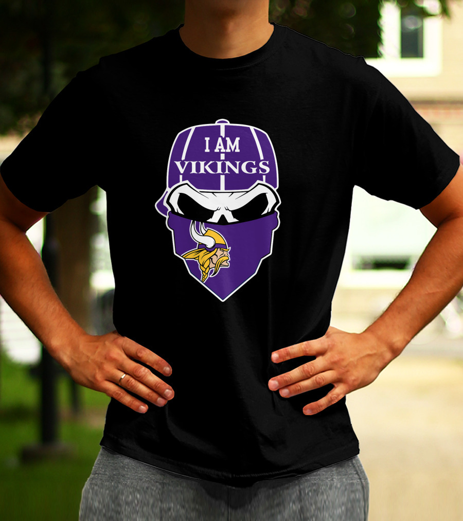 I Am Vikings Minnesota Vikings Skull T-Shirt