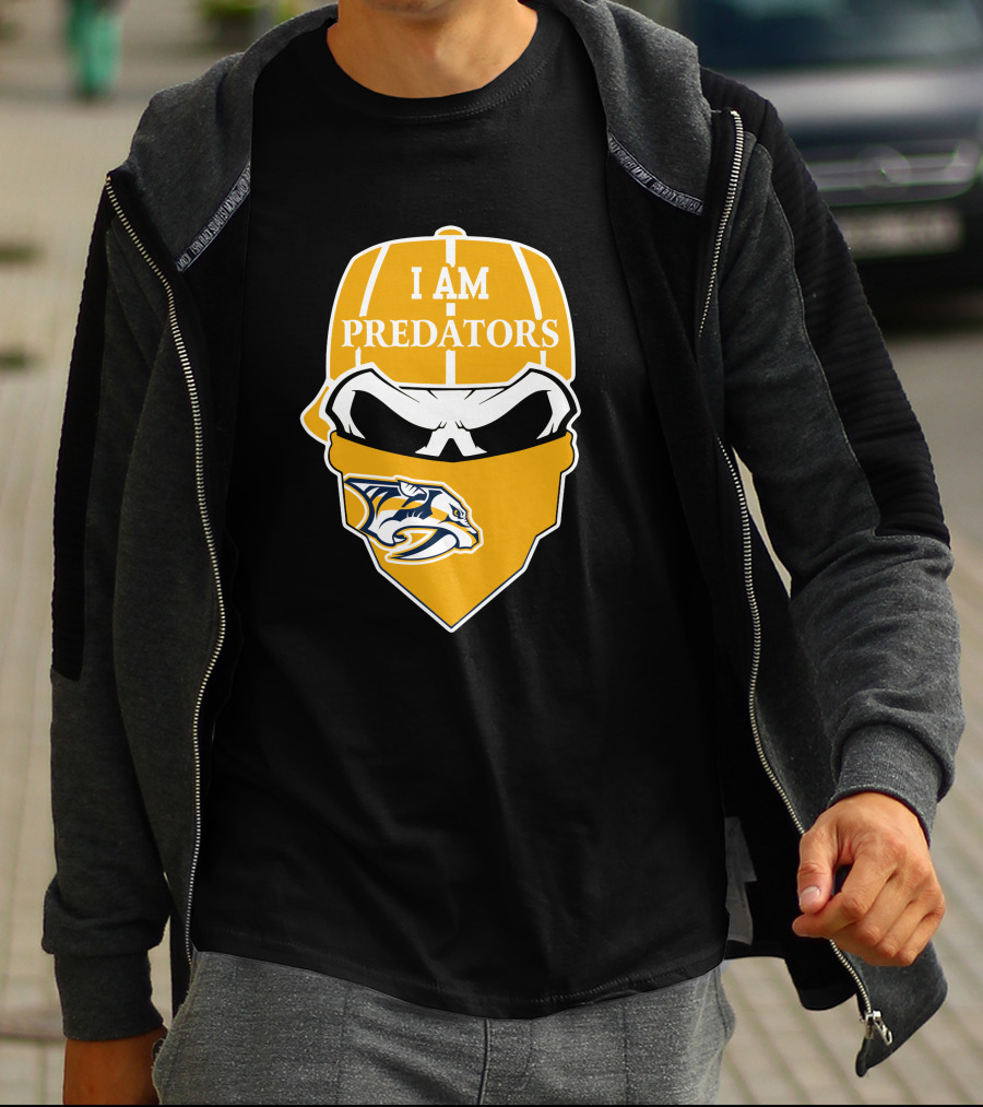 I Am Predators Nashville Predators Skull T-Shirt