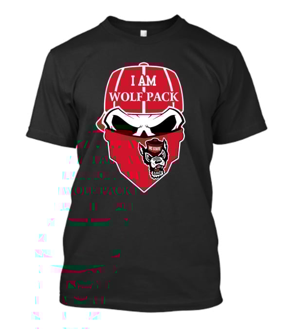 I Am Wolf Pack Nc State Skull Bandana T-Shirt