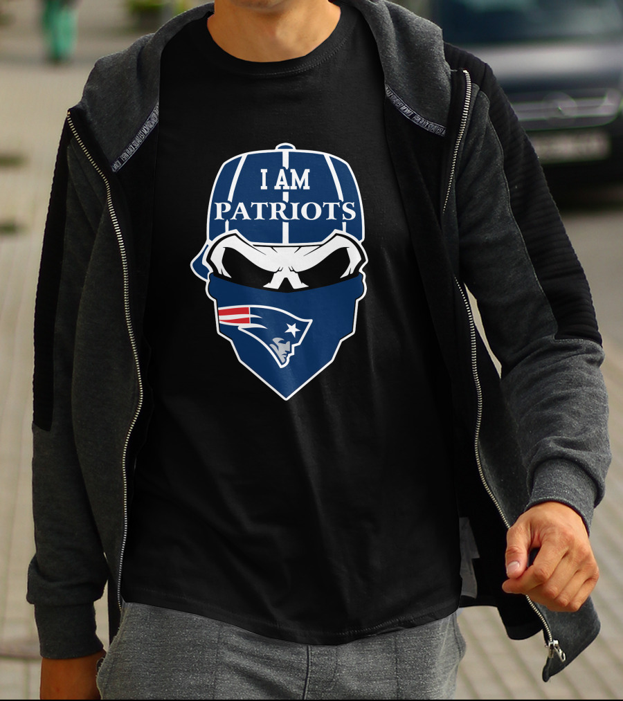 I Am Patriots New England Patriots Skull T-Shirt