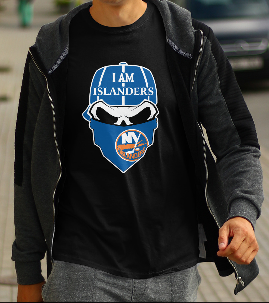 I Am New York Islanders Skull T-Shirt
