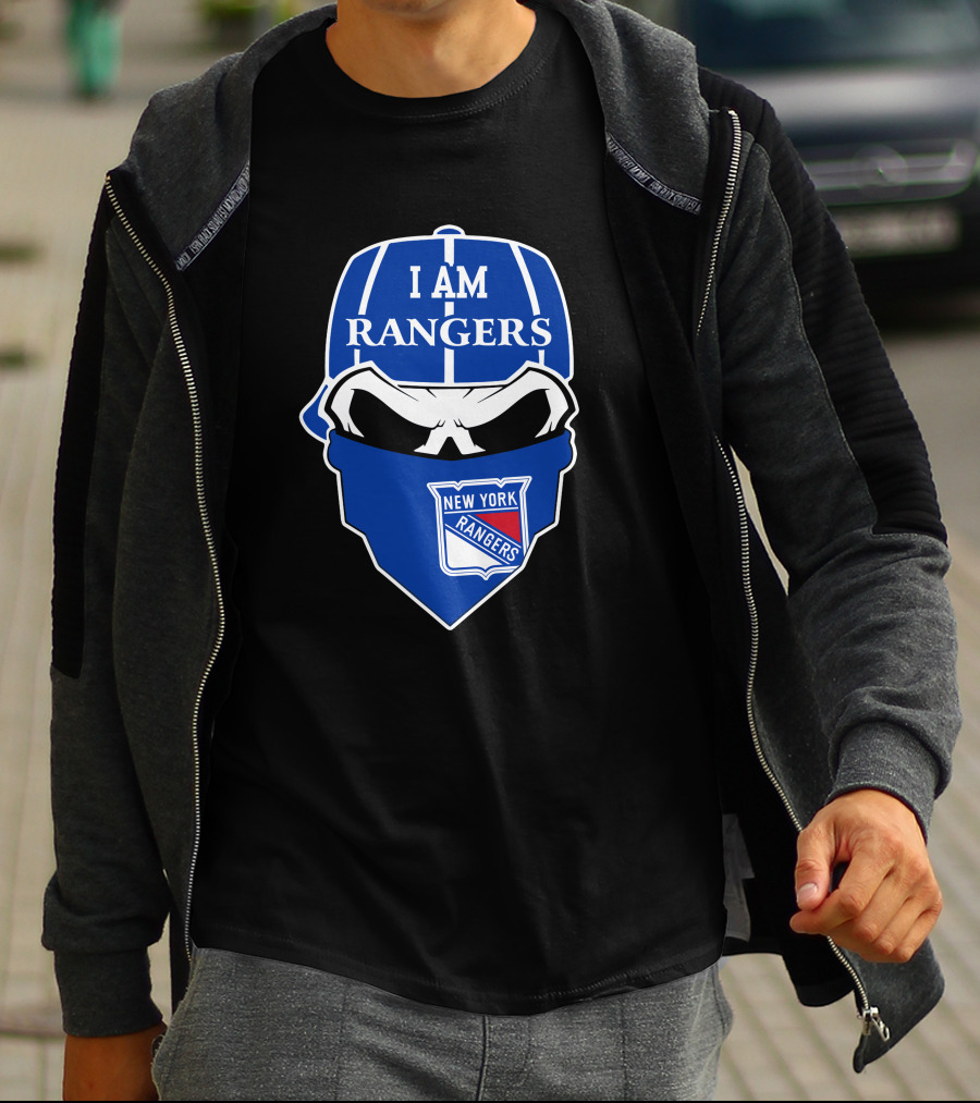 I Am Rangers New York Rangers Skull T-Shirt