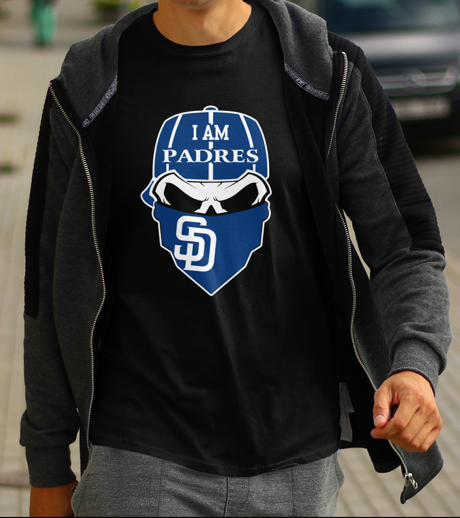 I Am Padres Sd Skull San Diego Padres T-Shirt
