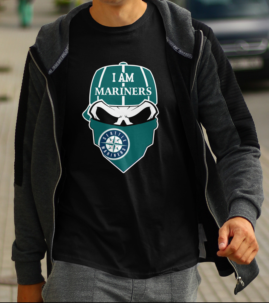 I Am Mariners Seattle Mariners Skull T-Shirt
