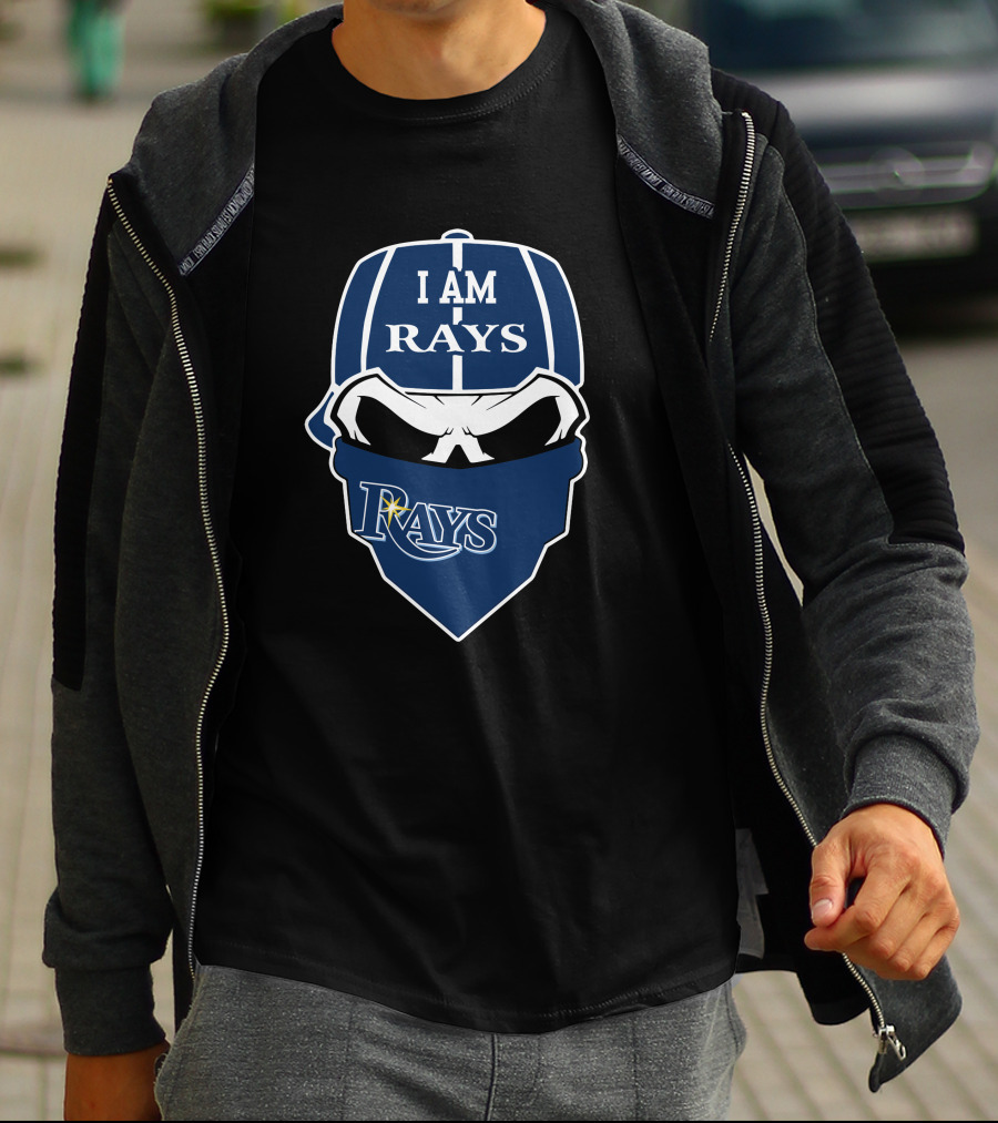 I Am Rays Tampa Bay Skull Mask Fan T-Shirt