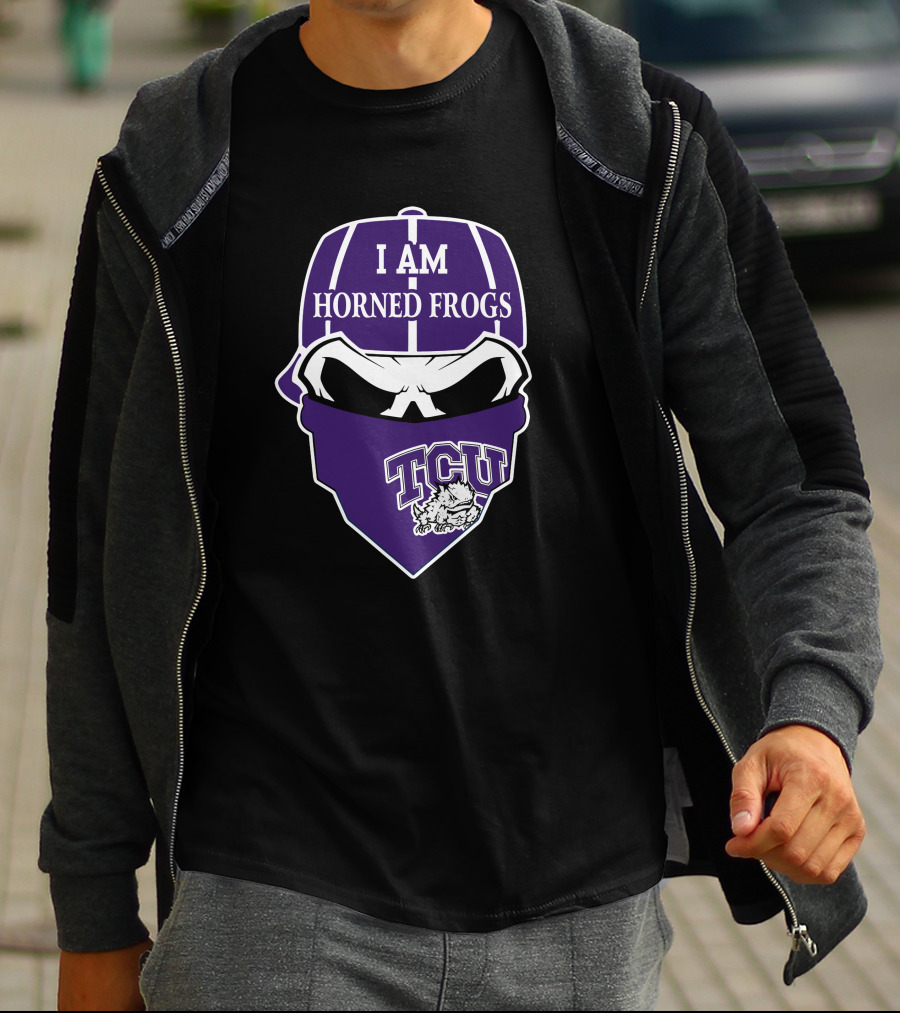 I Am Tcu Horned Frogs Skull Bandana T-Shirt