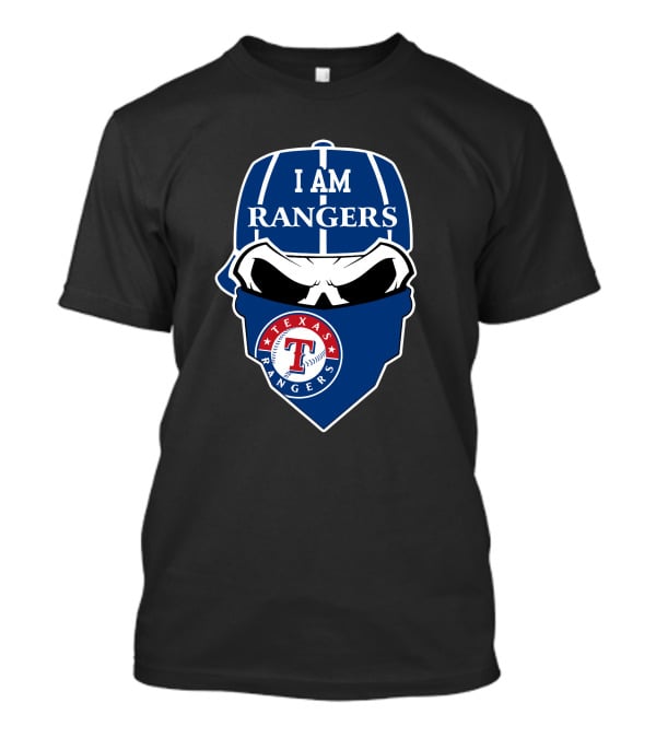 I Am Rangers Texas Rangers Skull T-Shirt
