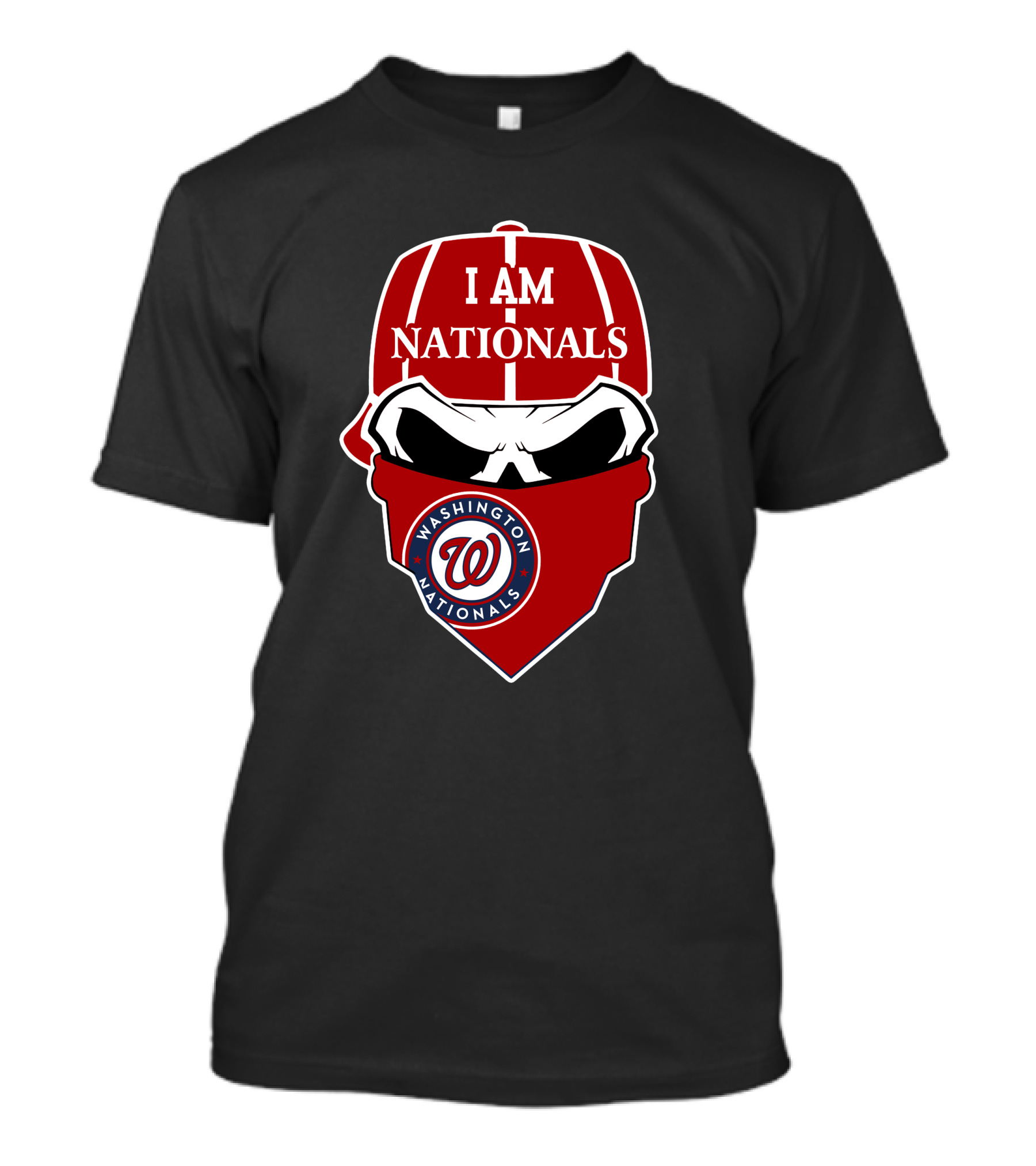 I Am Nationals Washington Nationals Skull T-Shirt