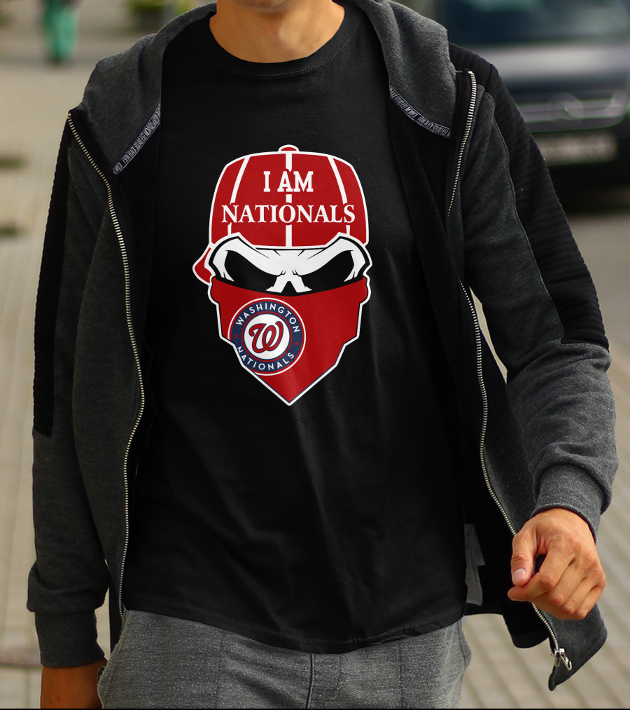 I Am Nationals Washington Nationals Skull T-Shirt
