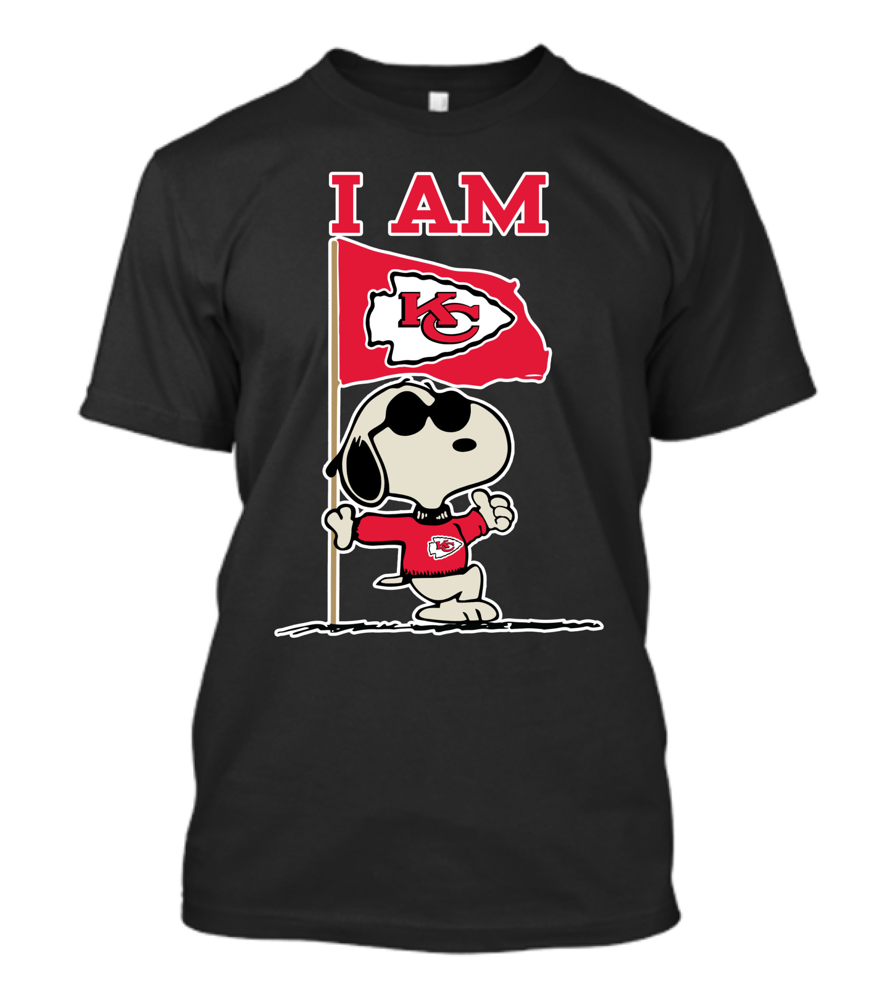 I Am Kansas City Chiefs Snoopy Kc Flag T-Shirt