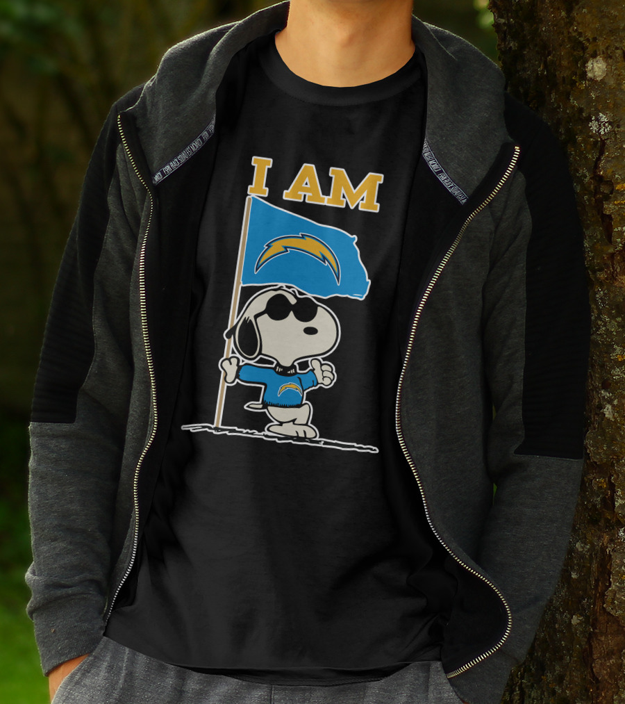 I Am Los Angeles Chargers Snoopy T-Shirt