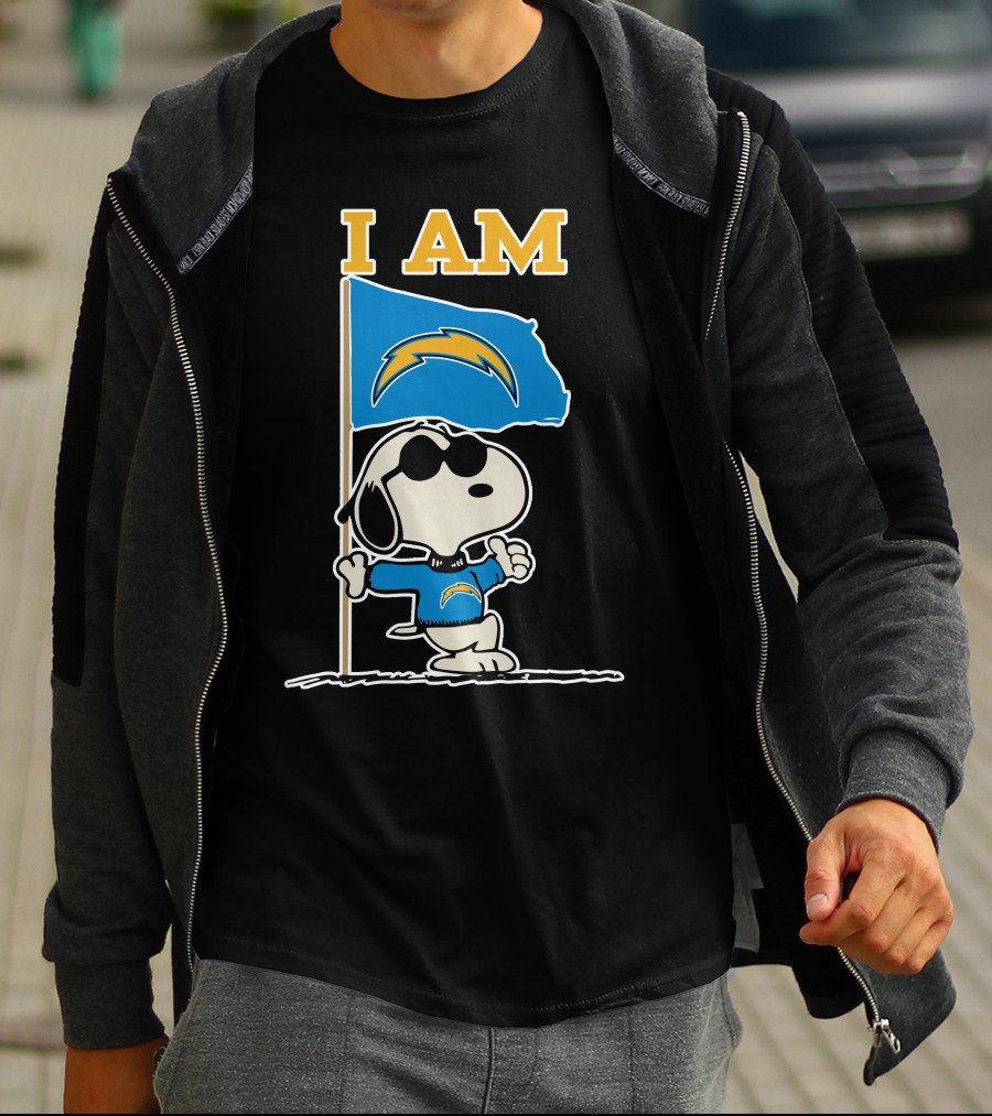 I Am Los Angeles Chargers Snoopy T-Shirt