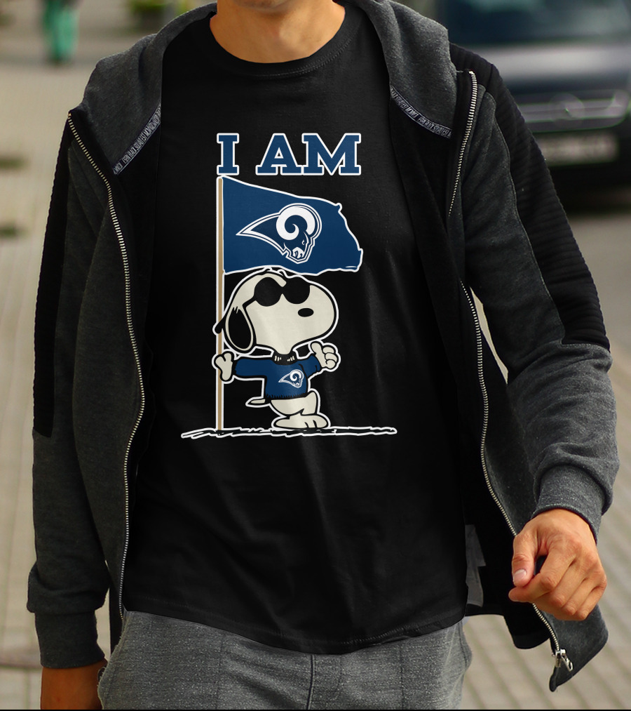 I Am Los Angeles Rams Snoopy T-Shirt
