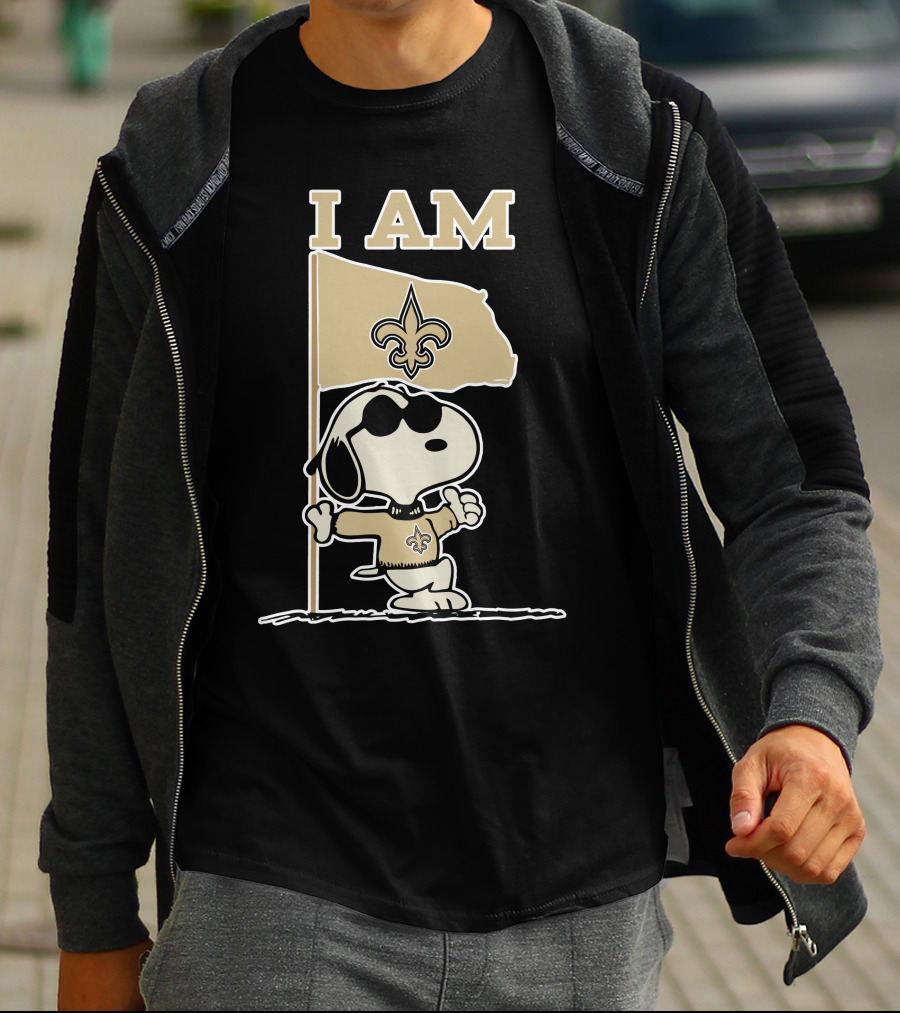 I Am New Orleans Saints Snoopy T-Shirt