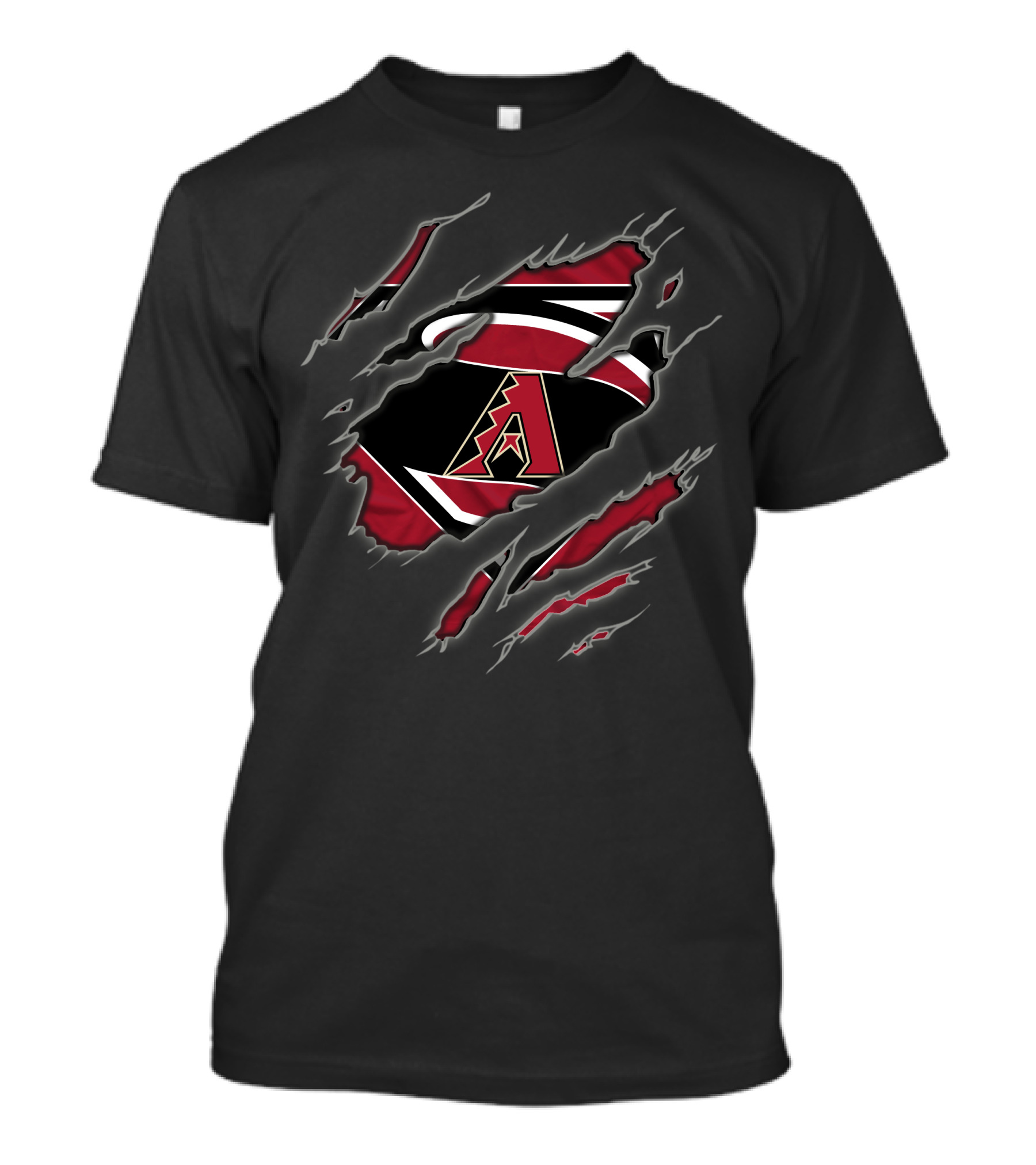 Arizona Diamondbacks Superman Logo Ripped T-Shirt