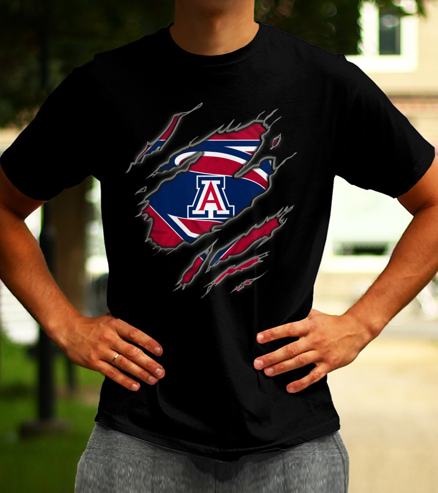 Arizona Wildcats Superman Logo Claw Marks T-Shirt
