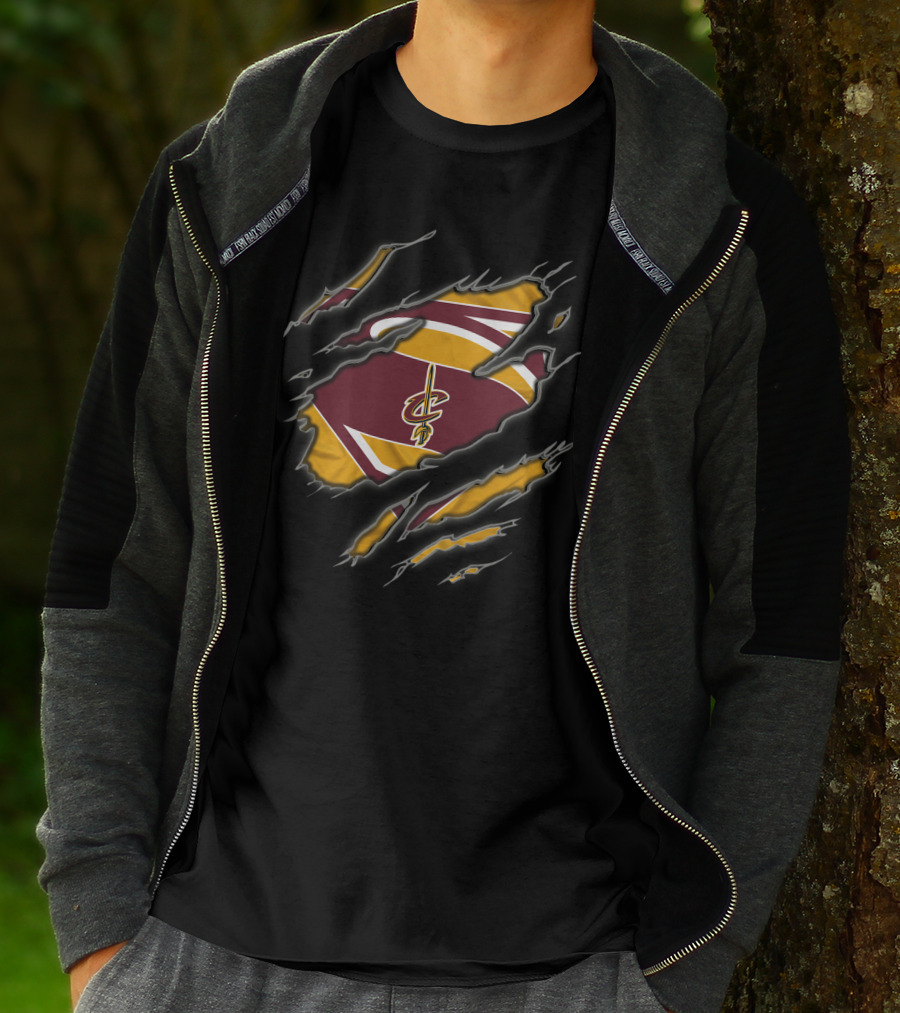 Cleveland Cavaliers Basketball Superman Logo Merge T-Shirt