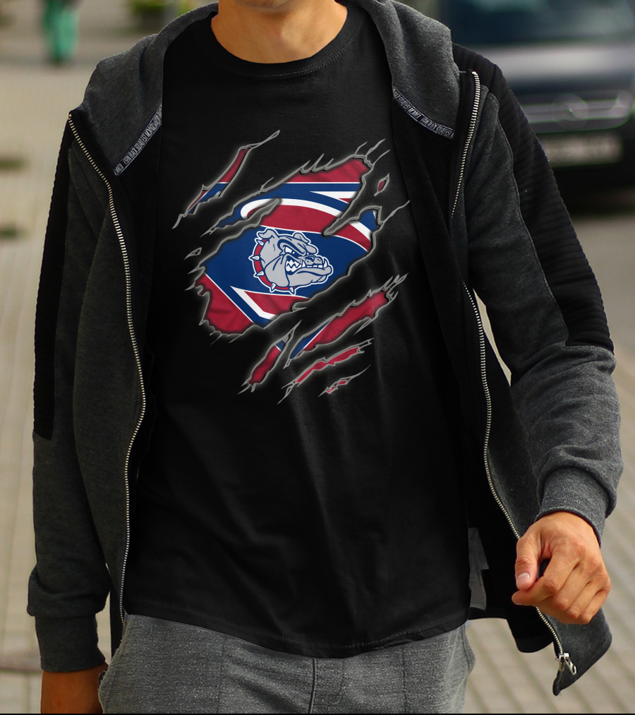 Gonzaga Bulldogs Logo Bold Superman-Inspired T-Shirt