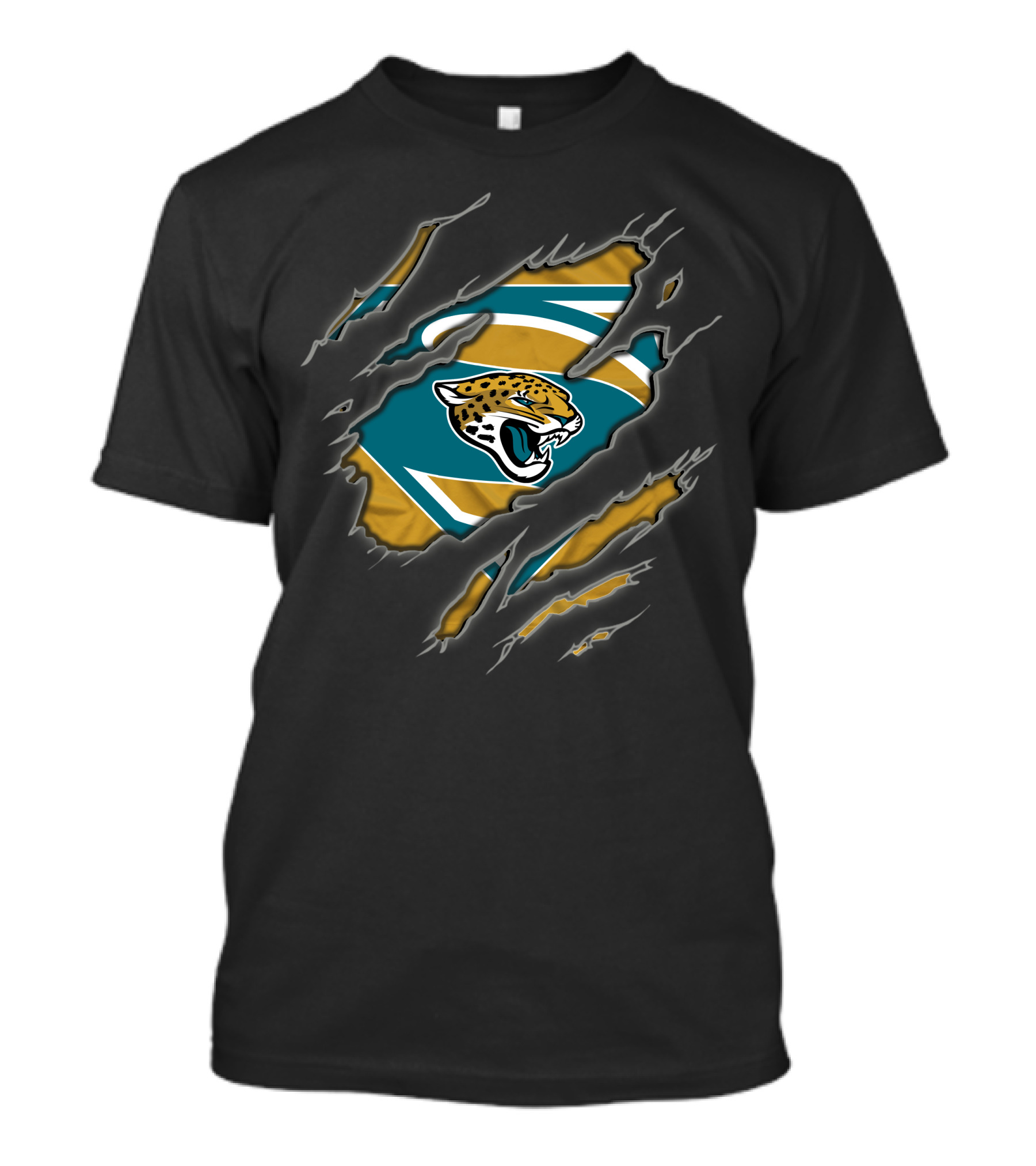Jacksonville Jaguars Superman Logo Claw Marks T-Shirt