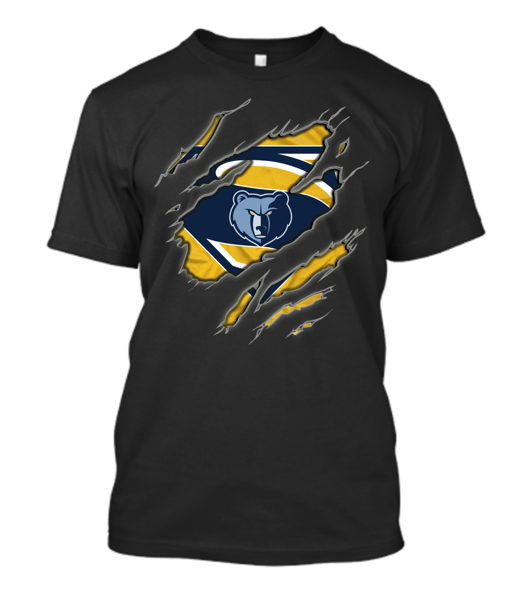 Memphis Grizzlies Claw Ripped Superman Symbol T-Shirt