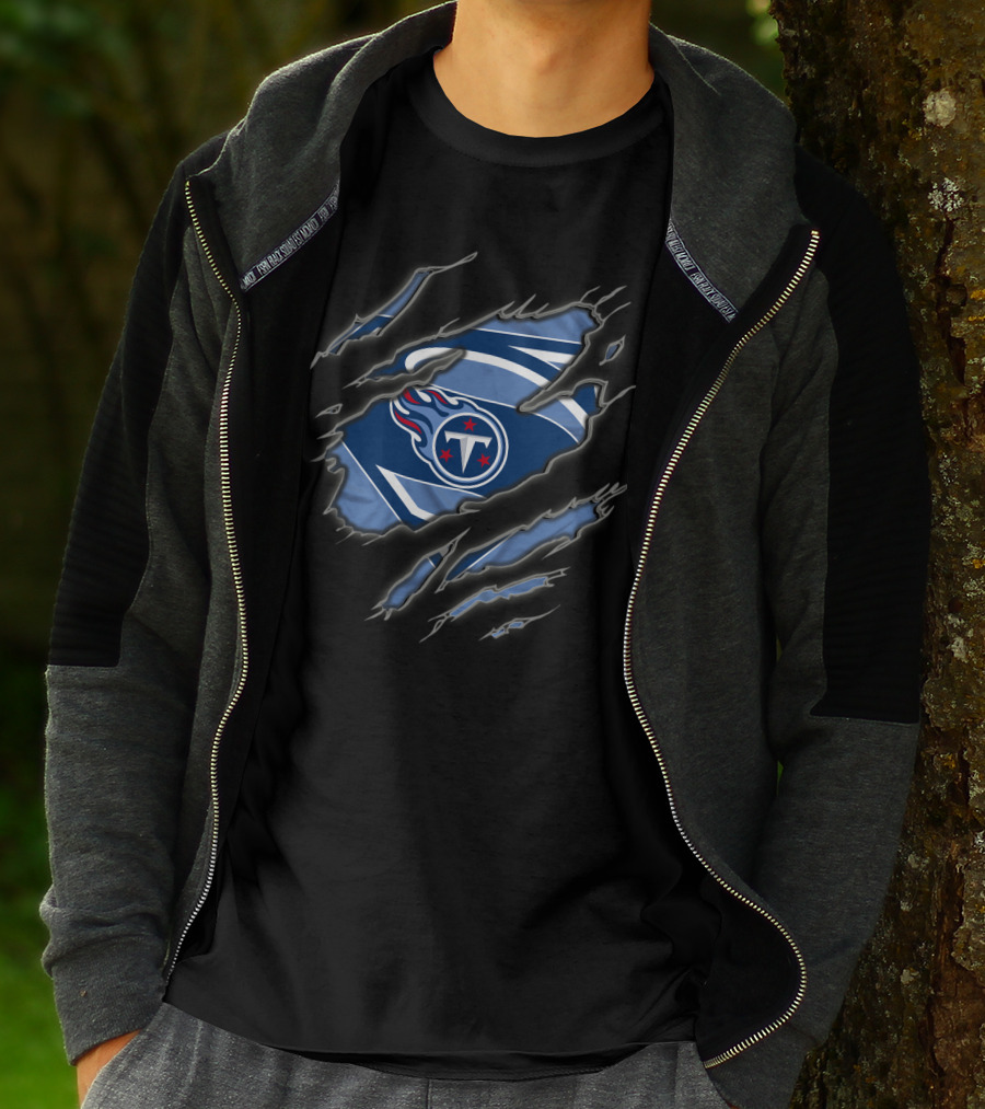 Tennessee Titans Superman Logo Tear 1 T-Shirt