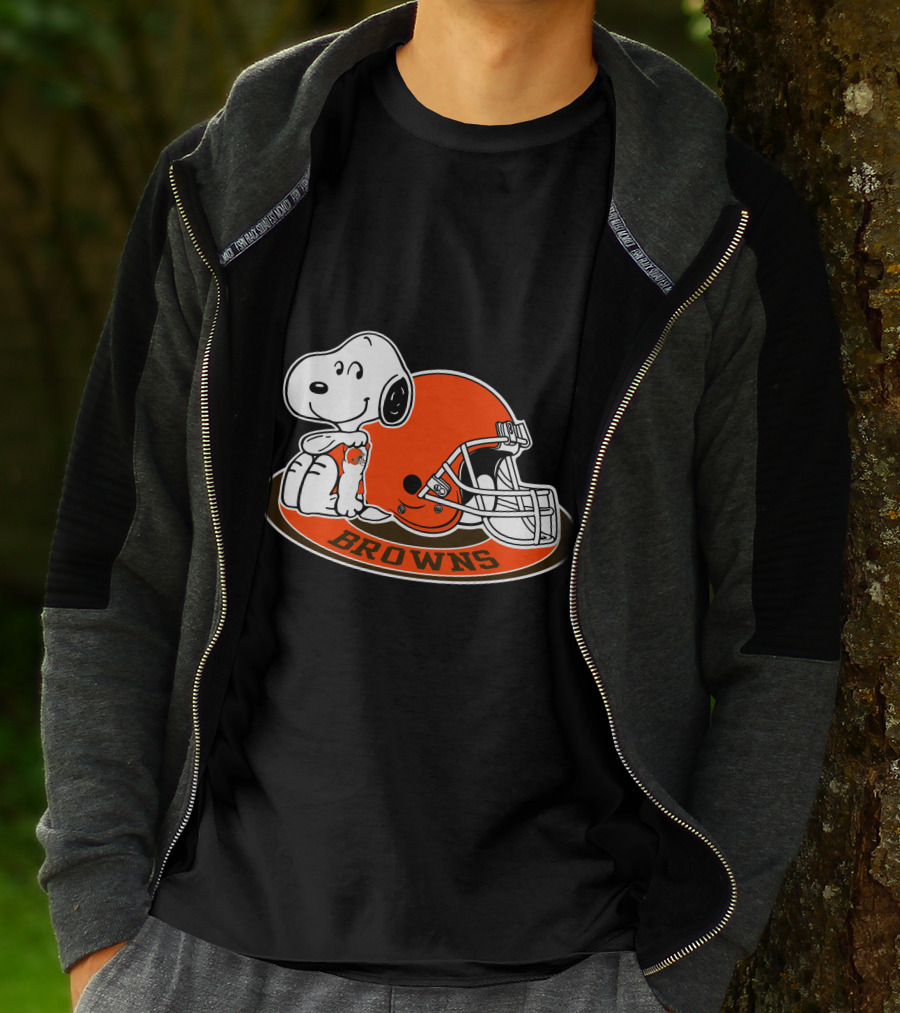 Snoopy Cleveland Browns Helmet Browns T-Shirt