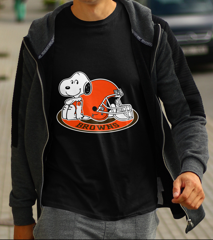 Snoopy Cleveland Browns Helmet Browns T-Shirt