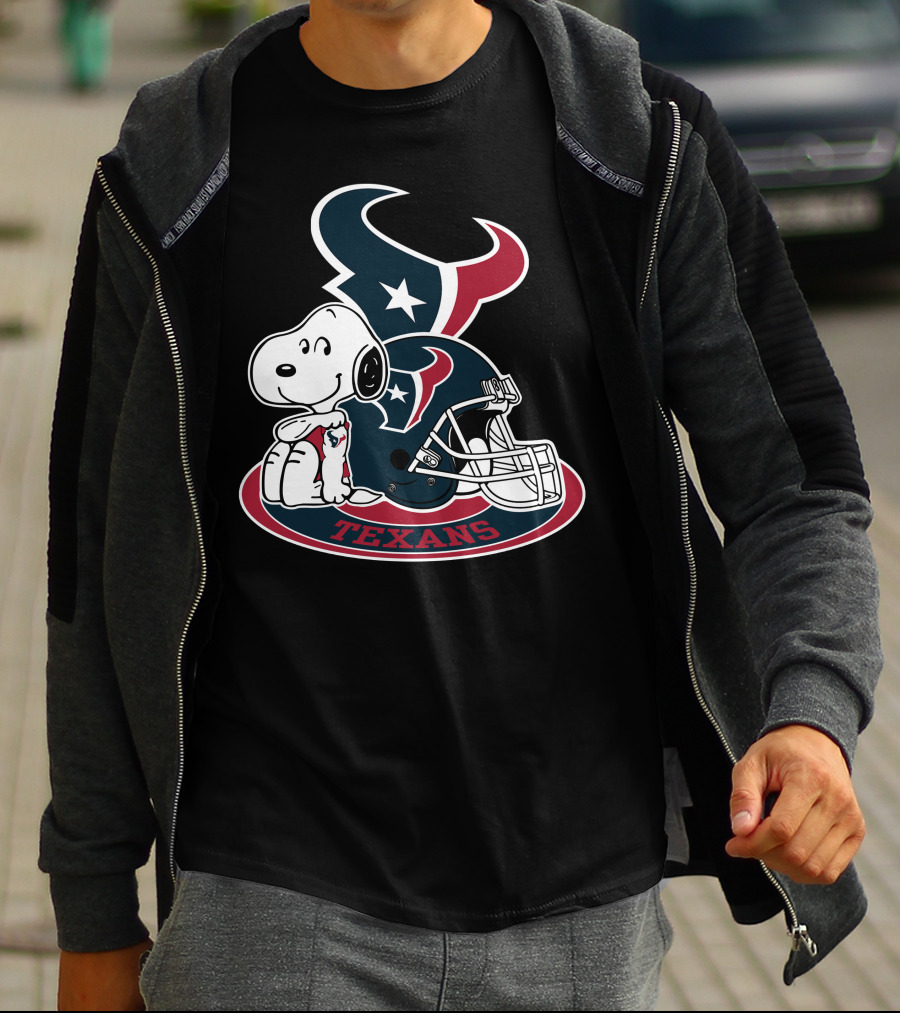 Houston Texans Snoopy Helmet T-Shirt